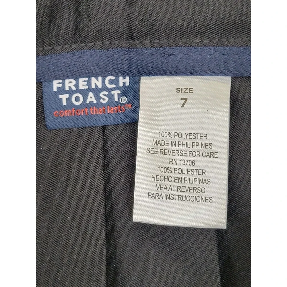 French Toast Girls Size 7 Black Pleated School Uniform Skirt Adjustable Waist